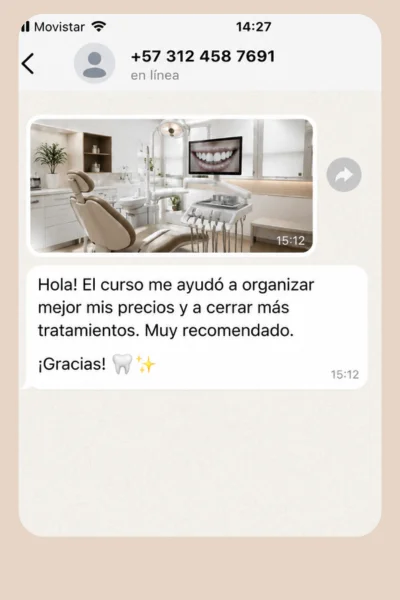 Testimonio sobre el cierre de tratamientos