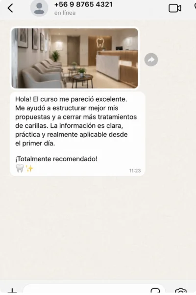 Testimonio de un equipo odontológico
